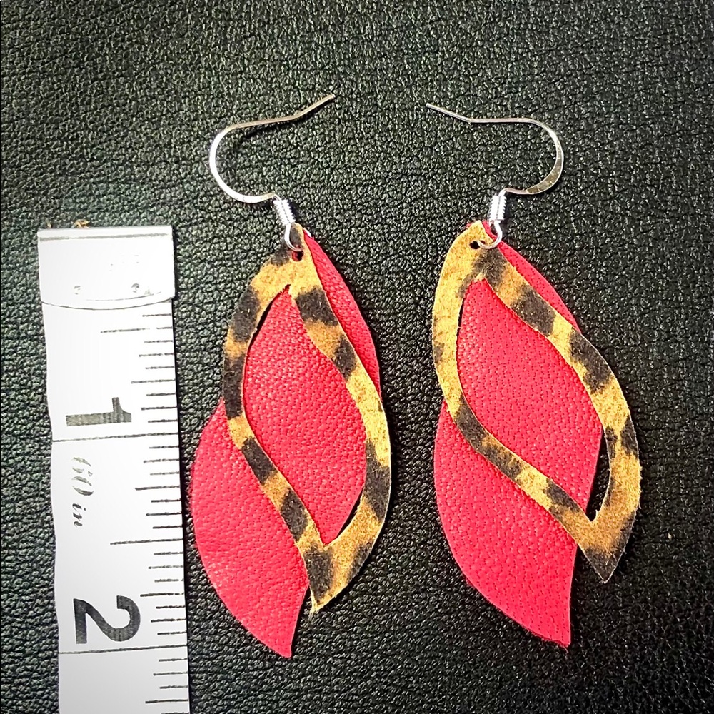 Leopard print earrings